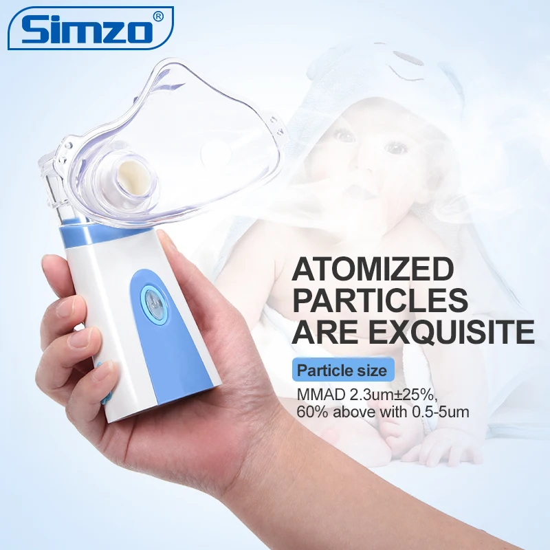 
Handheld New Design Portable Ultrasonic Mesh Nebulizer Wholesale Asthma Electric Plastic 1.5V * 2,AA Alkaline Battery Class II 