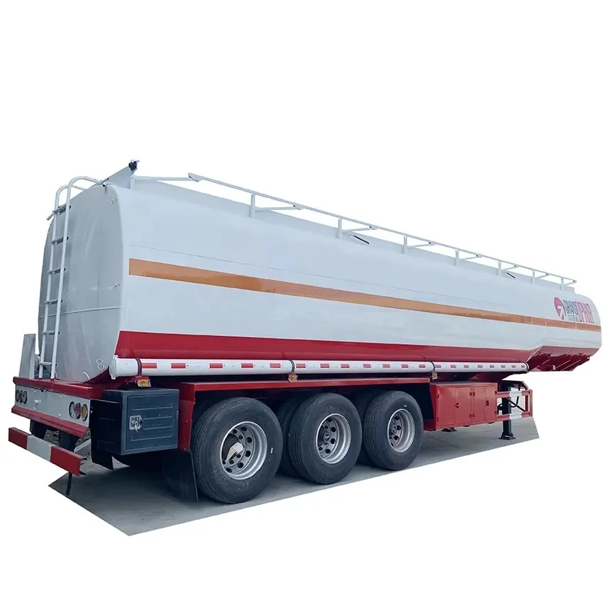 China 3 Axles 40000 Liters Carbon Steel Diesel Fuel Crude Oil Liquid Transport Tanker Semi Trailer