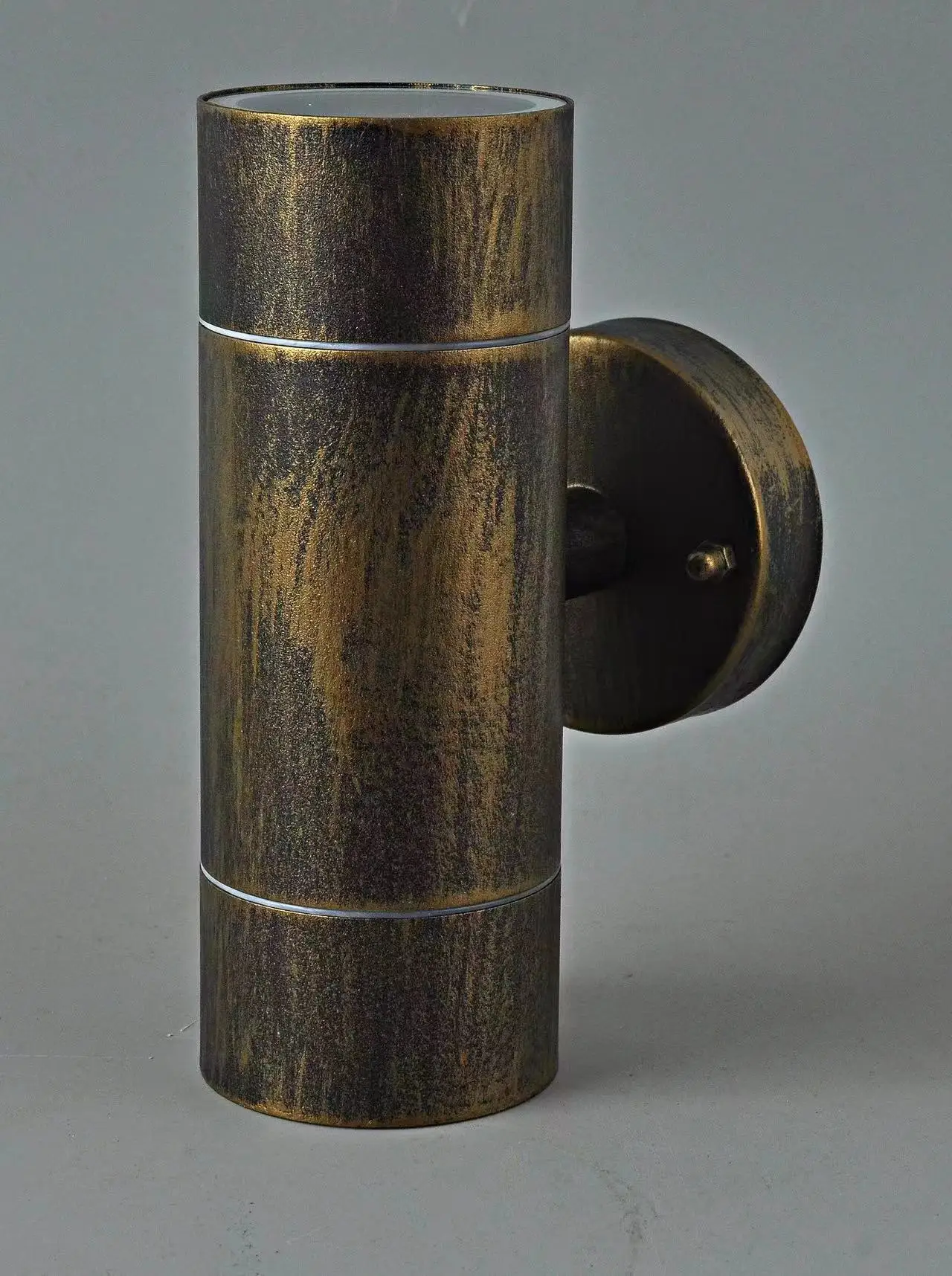 Mini 60mm diameter Stainless Steel pipe tube lamp with glass diffuser Black Silver Gold White GU10 2*35W for decorate the Garden