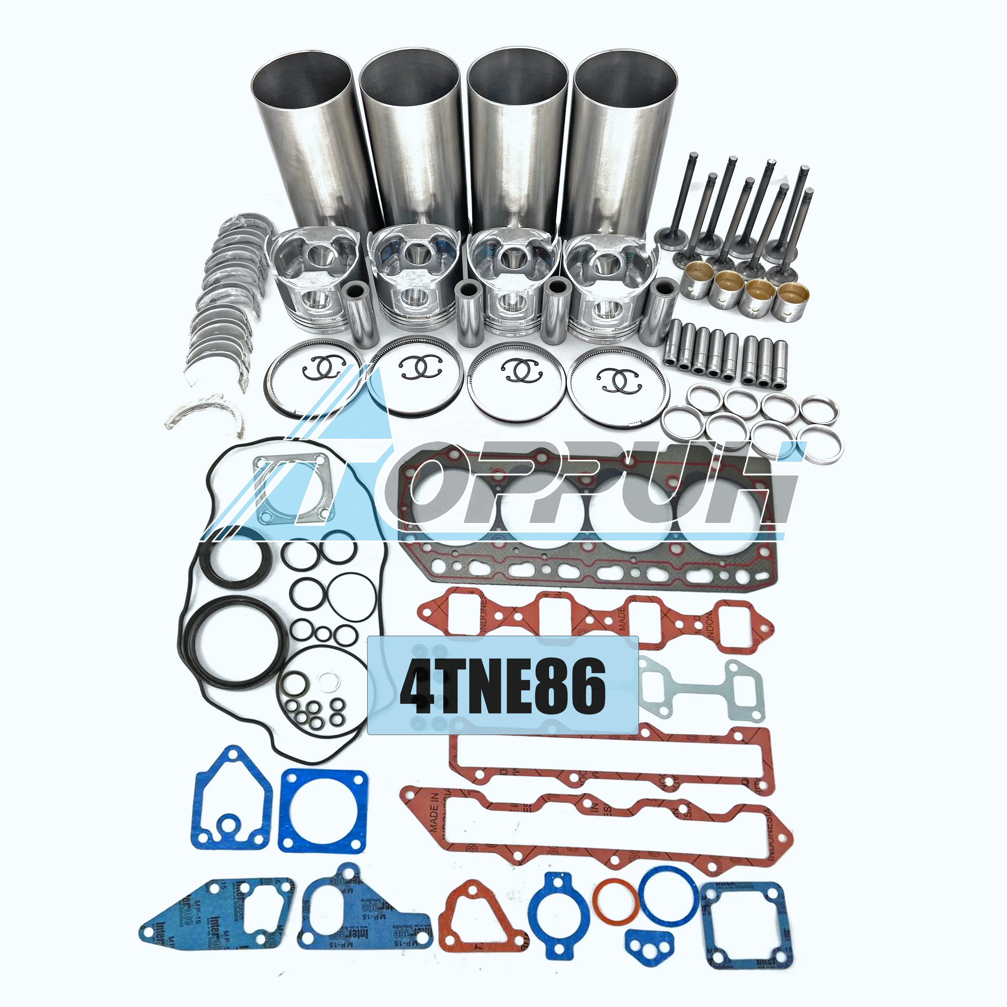 Engine Rebuild Kit With Piston Ring Valve Bearings For Yanmar 4TNE86