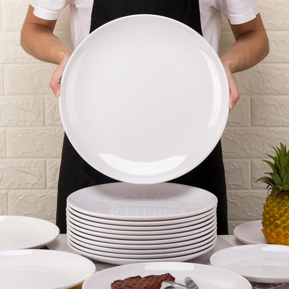 Wholesale Cheapest Home Restaurant 7/8/9/10/11/12/14 Inch Melamine Plate Kitchen Dish Dinner Plates