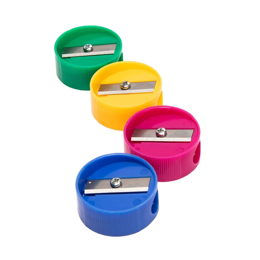 stable quality cheap fancy colorful round pencil sharpener
