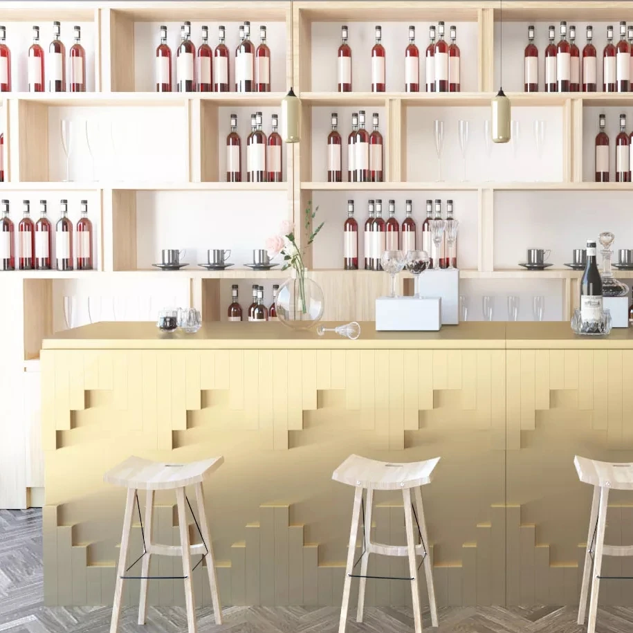 Mrs Woods Modern Luxury Gold Bar Counter Table Counter Stylish Bar Counter Chair New Set