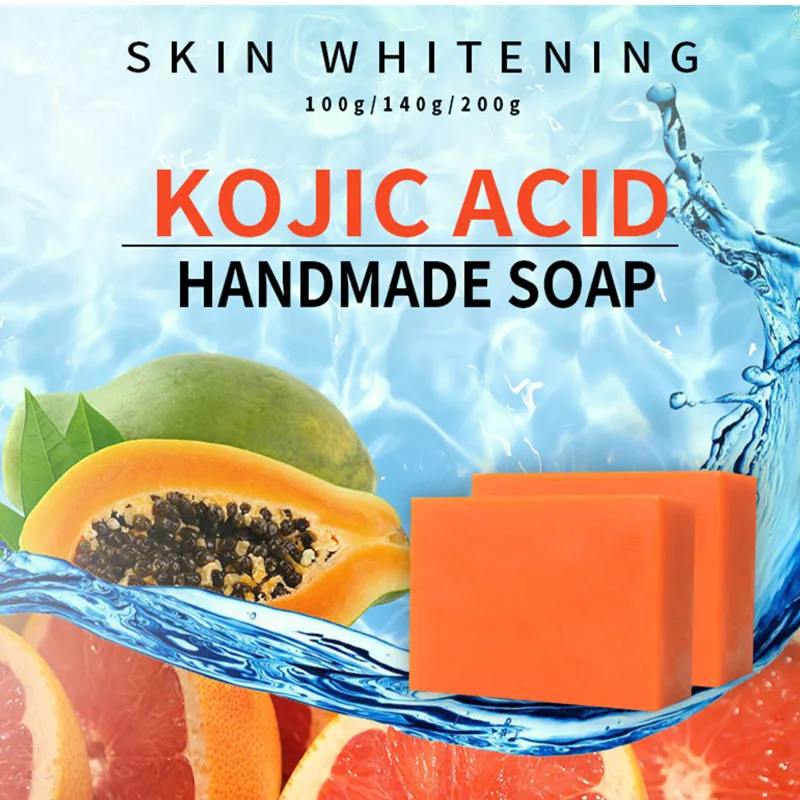 Manufacturing private label natural handmade skin lightening soap papaya kojie san kojic acid soap whitening