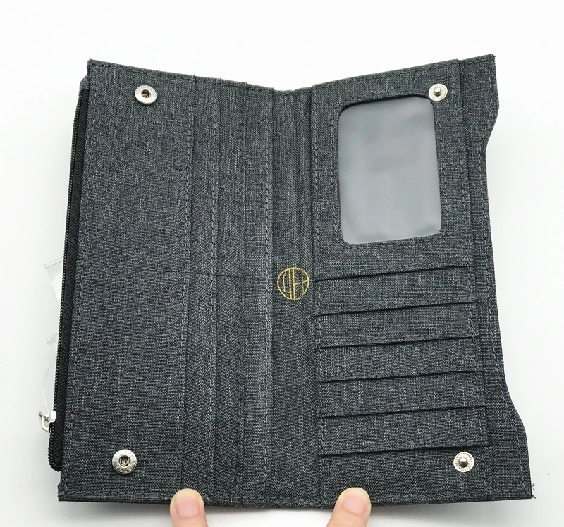 travel High Quality Fashionable Family Men Ladies Black Nylon Rfid  Travel Wallets