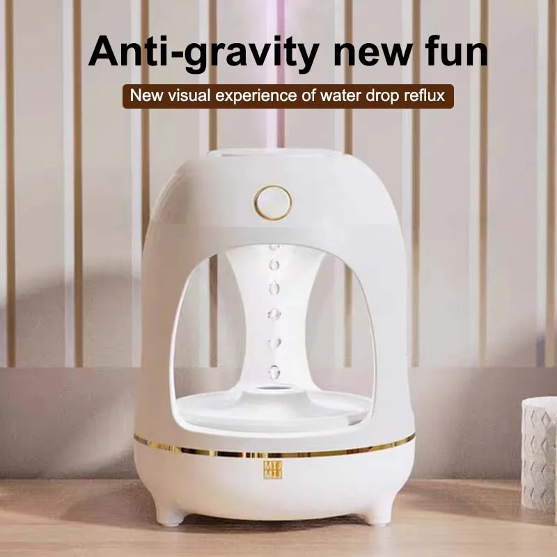 New Hot Sale Humidifiers Cool Mist Maker Portable Air Anti-Gravity Water Drop Humidifier Ultrasonic Anti Gravity Humidifier