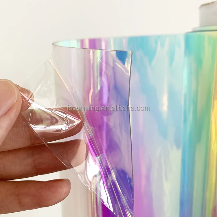 PVC/TPU Transparent Rainbow Dichroic Iridescent Film For Bags, Shoes And Decoration
