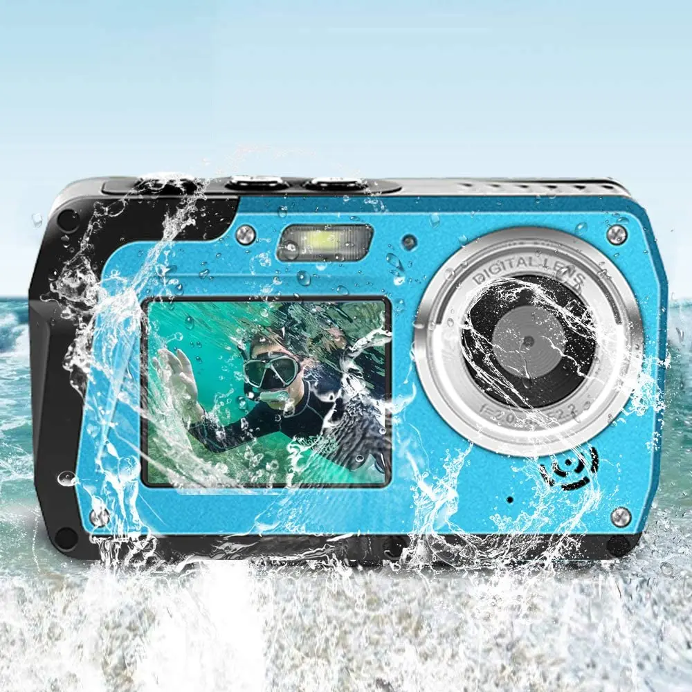 4K HD Mini Digital Cameras Point and Shoot Digital Cameras for Kids Underwater Cameras