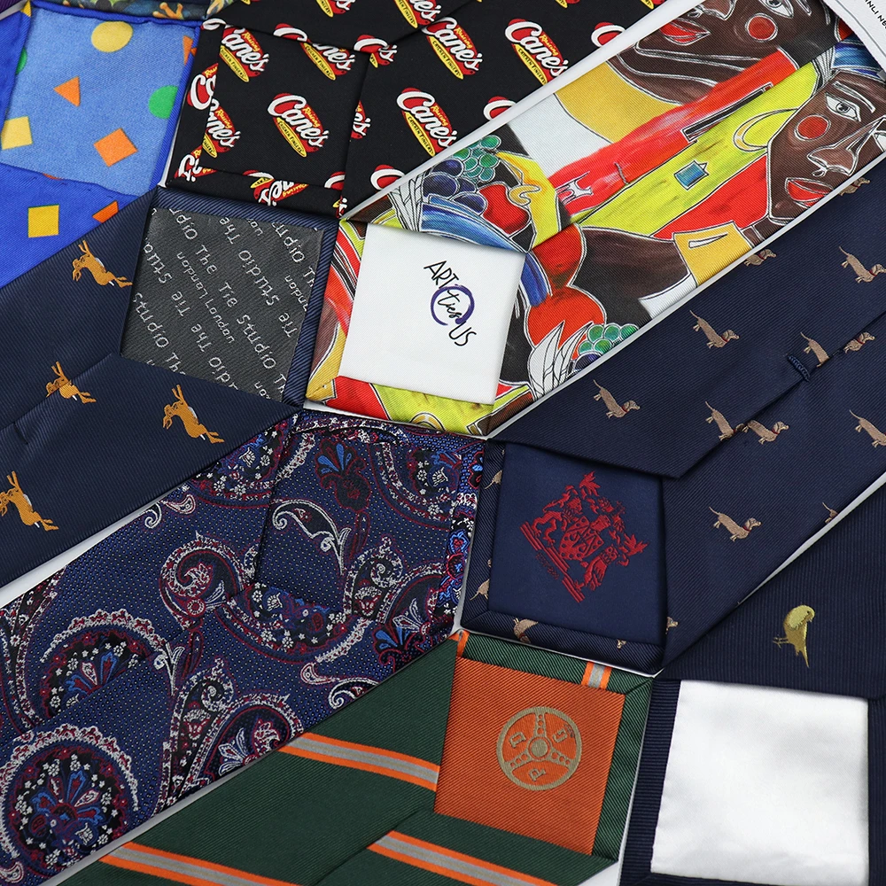 European Style Colorful Necktie Geometric Wedding Dress Tie Narrow Mens Printed Silk Ties Floral