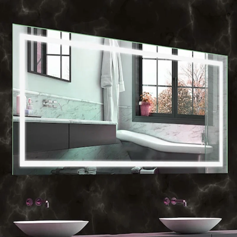 Factory customized led mirror Hotel Full UL CE touch sensor Anti-fog 2436/6036/4836 dimmer bathroom smart mirror