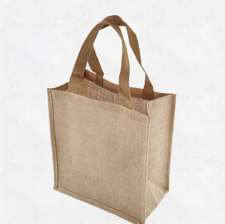 Jute linen bag custom logo gifting bag eco-friendly small jut bag
