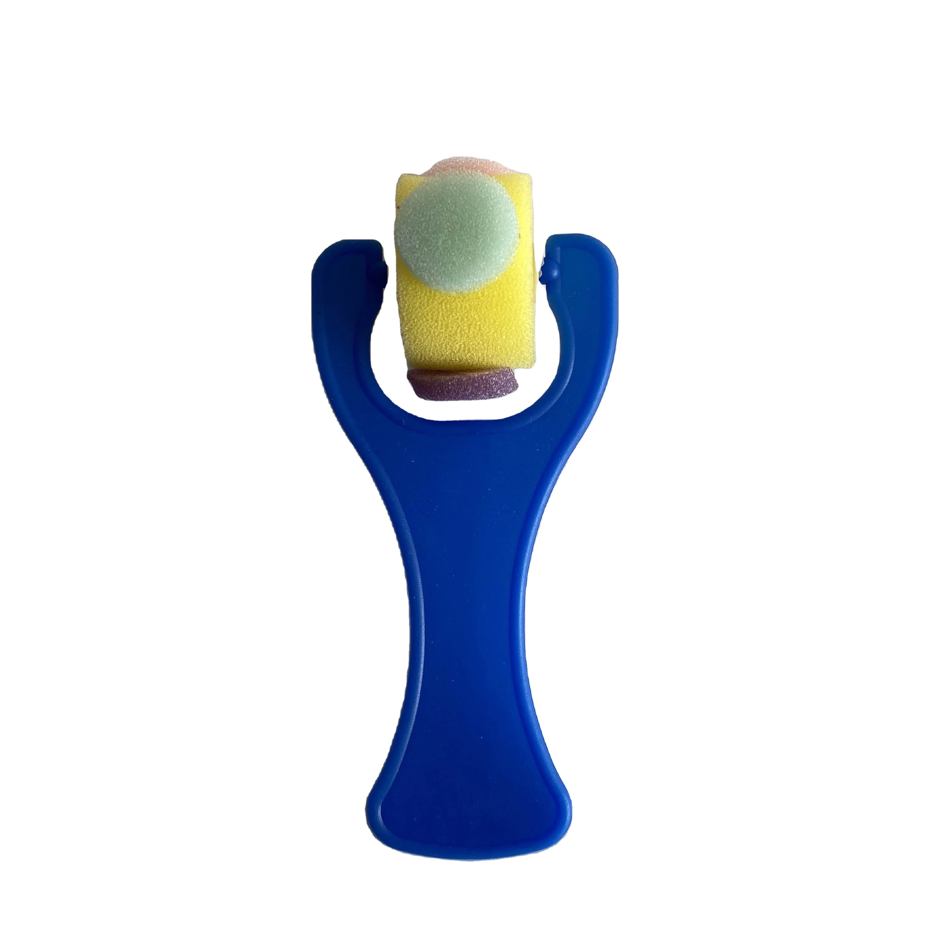 Factory Sale Various Small Slingshot Roller Decal Blue Roller Hair Sponge Brush With Handle