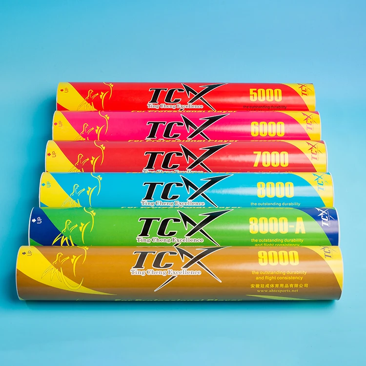 TCX 9000blue  Good badminton supplied direct from the factory suitable for high level players training badminton shuttlecock