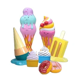 fiberglass giant melting  candy cane lollipop sculpture decorations for kids play land