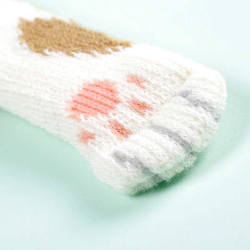 4pcs/set Cartoon Cat Knitting Anti-noise Non-slip Table Chair Stool Foot Cover