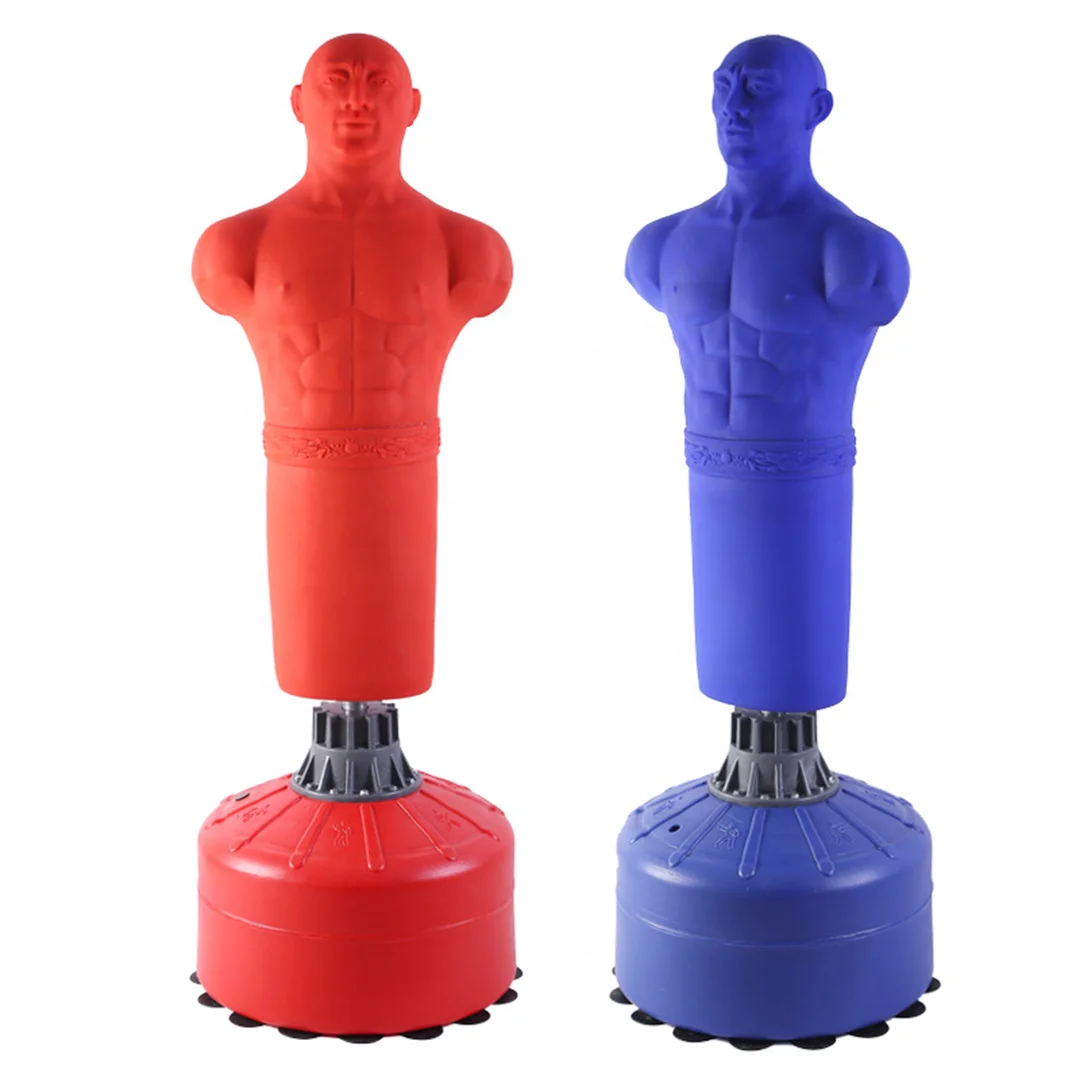 Adjustable Martial Arts Mma Taekwondo Professional Free Standing Punching Bag Boxing Man Kicking Dummy