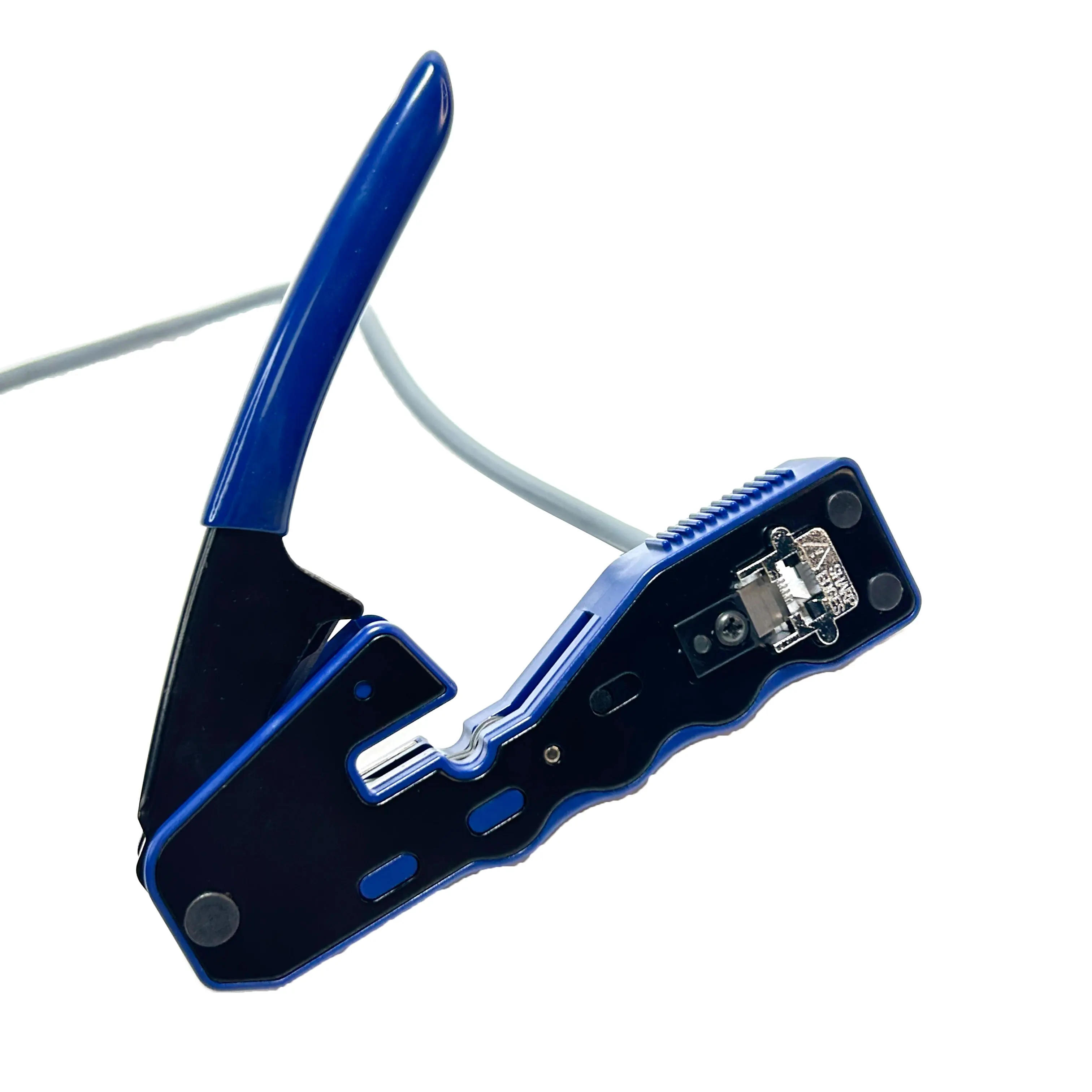 Easy Pass Thru RJ45 Crimper RJ45 Network Crimping Tools Cable Tools with Wire Cutter Stripper for 8Pin RJ45 Connector Cat6 Cat5e