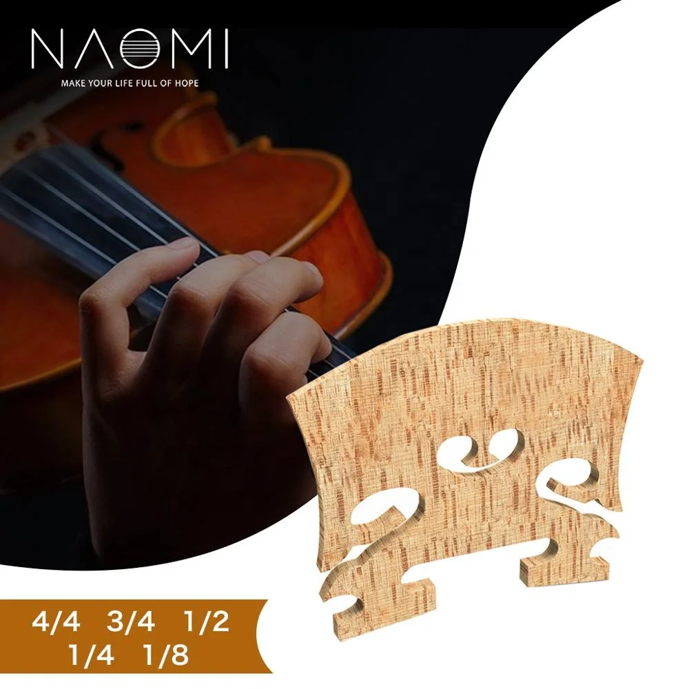 NAOMI MUSIC Violin Bridge AA Grade Maple Wood Baroque  Violin Parts 4/4 3/4 1/2 1/4 1/8 Acoustic Violin Bridge