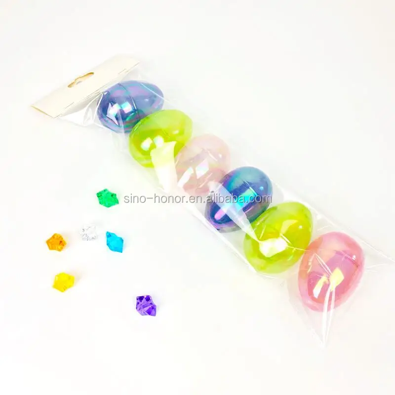 Medium size plastic egg seven color plating  egg