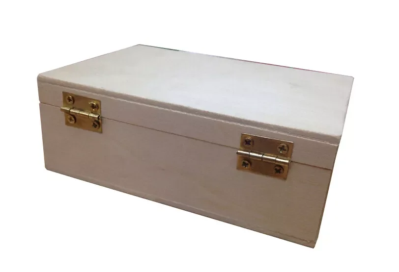 Wholesale Plywood Small Cheap Unfinished Wooden Gift Packaging Boxes with Hinged Lid