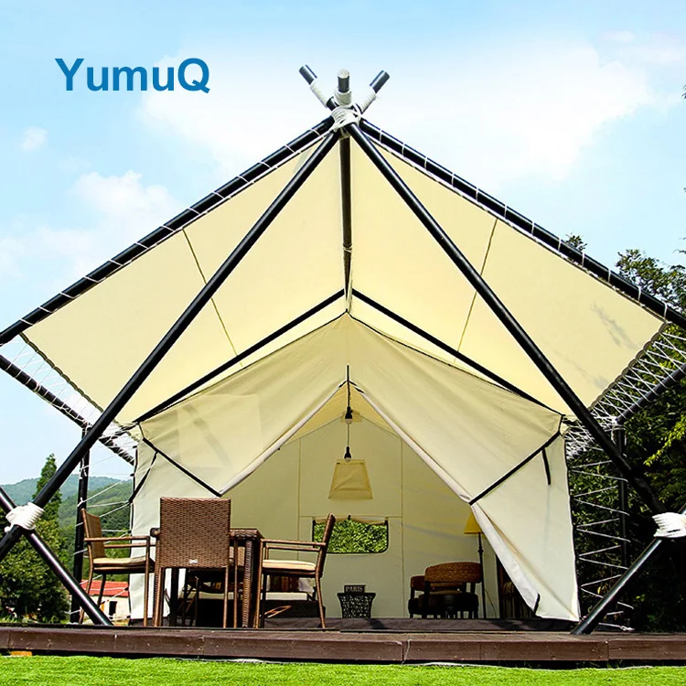 YumuQ 900D Oxford Resort Tents Luxury Hotel Style for Family Outdoor Camping 5-8 Person