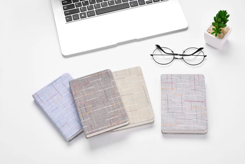 ISO 9001-2008 New Design Japanese Style Life Planner Diary Journal Custom Linen Notebook With Belly Band
