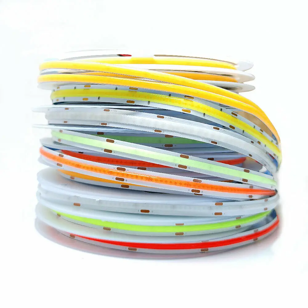 12/24V 480LEDs/M 8mm width 11W/m RA90 cob led strip light