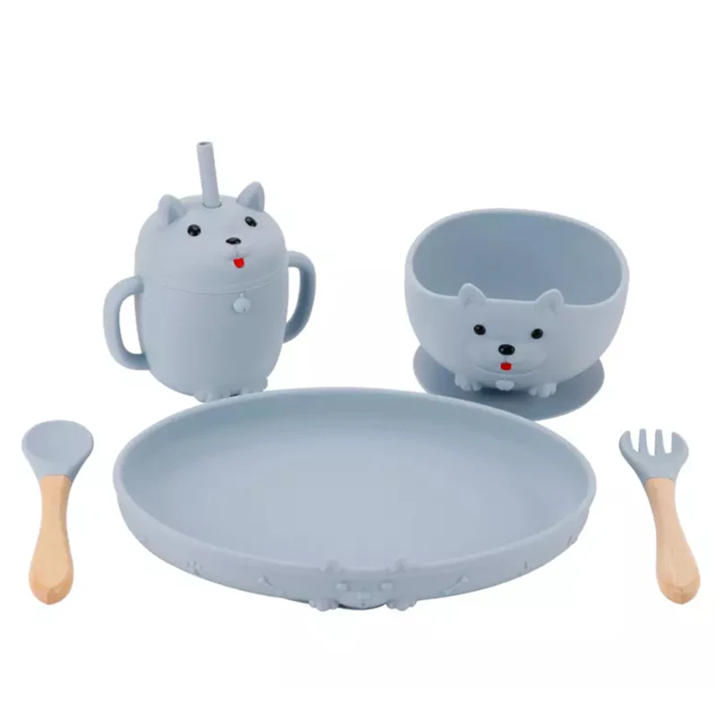 5 шт./набор, силиконовая посуда для кормления младенцев