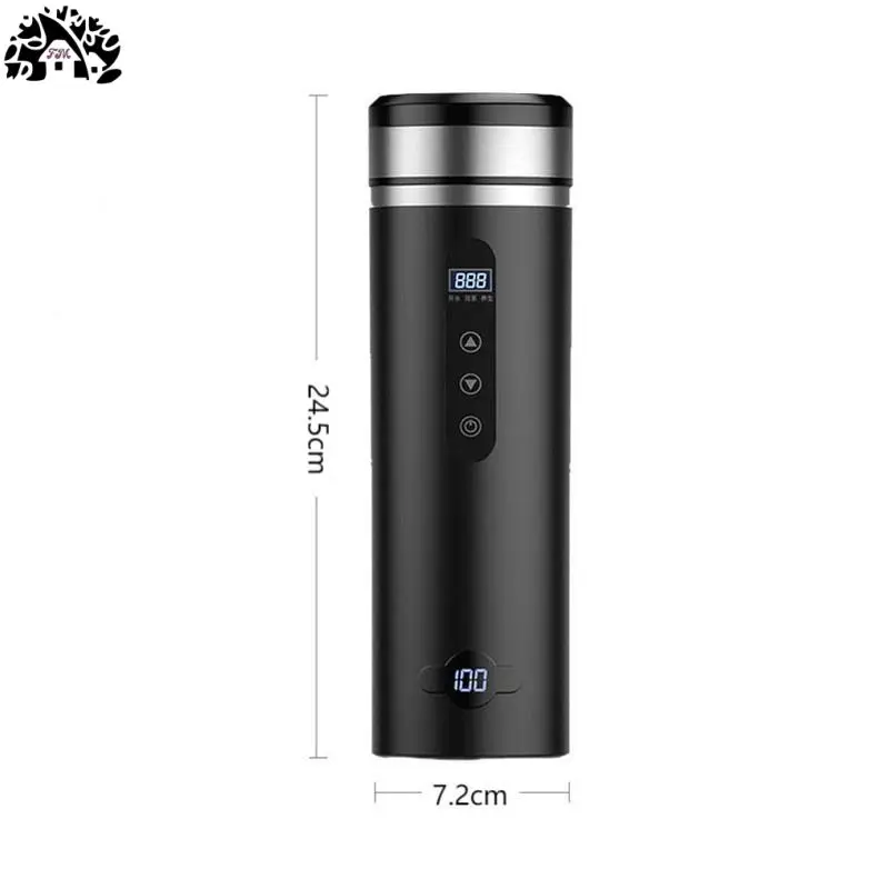 400ml Portable Electric Kettle Travel Boiling Water Cup Smart Heating Cup Temperature Control Kettle With Digital Display 220V