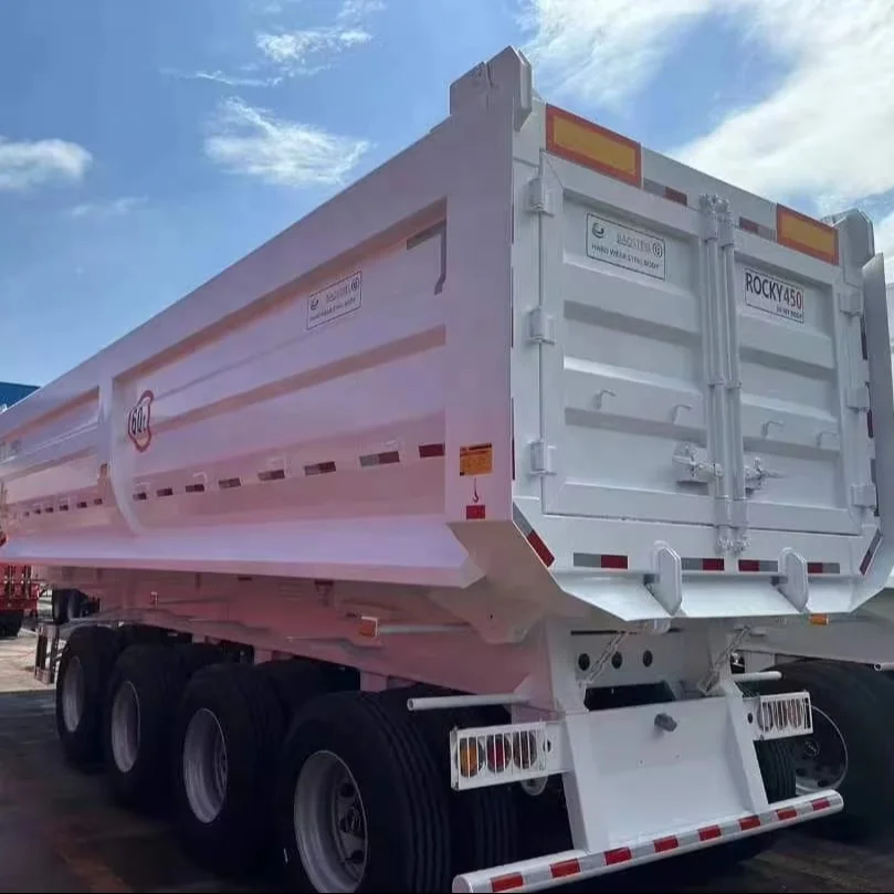 New Howo  sinotruk Brand High Quality Hydraulic U Type Tipping Trailer Semi-Trailer Dump Truck Cargo Semi tralier 3axles