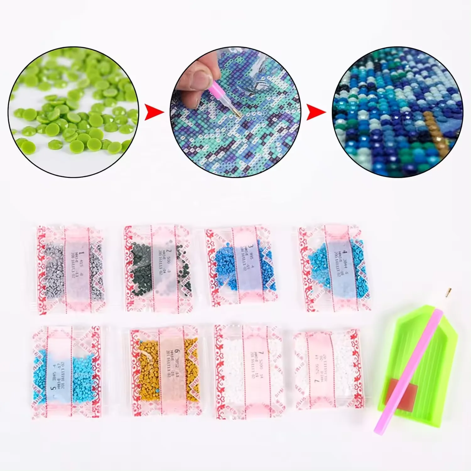 5D full diamond paint rose diamond embroidery set DIY diamond rhinestone canvas cross stitch wall decoration paint child adults