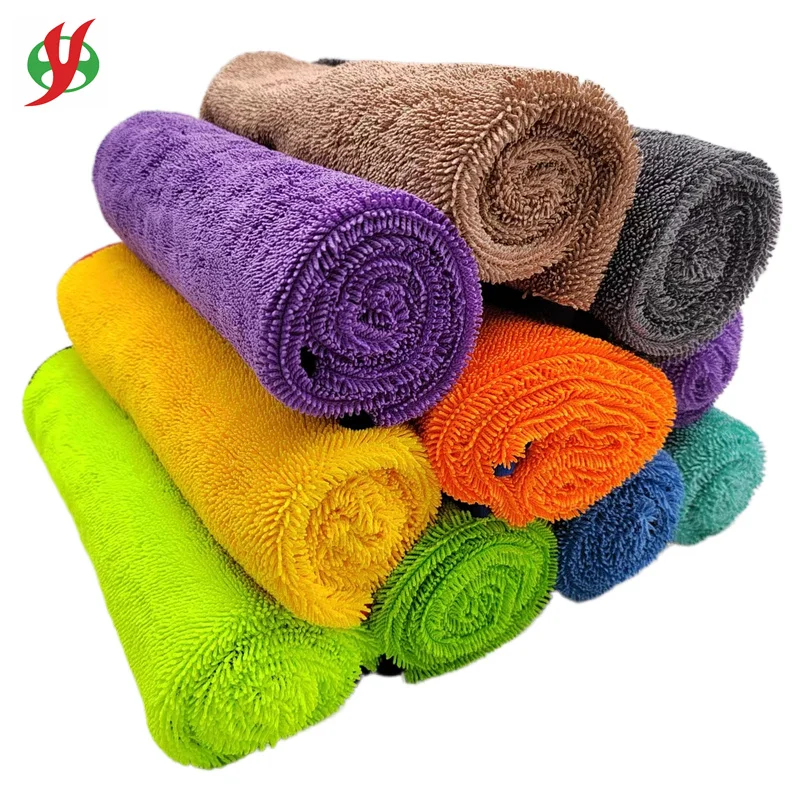 Large Microfiber Towels Car Wash Cleaning Absorbent 1200GSM 90x60 Turkey Twist Loop Drying Clean Used Clothes Towel for Auto