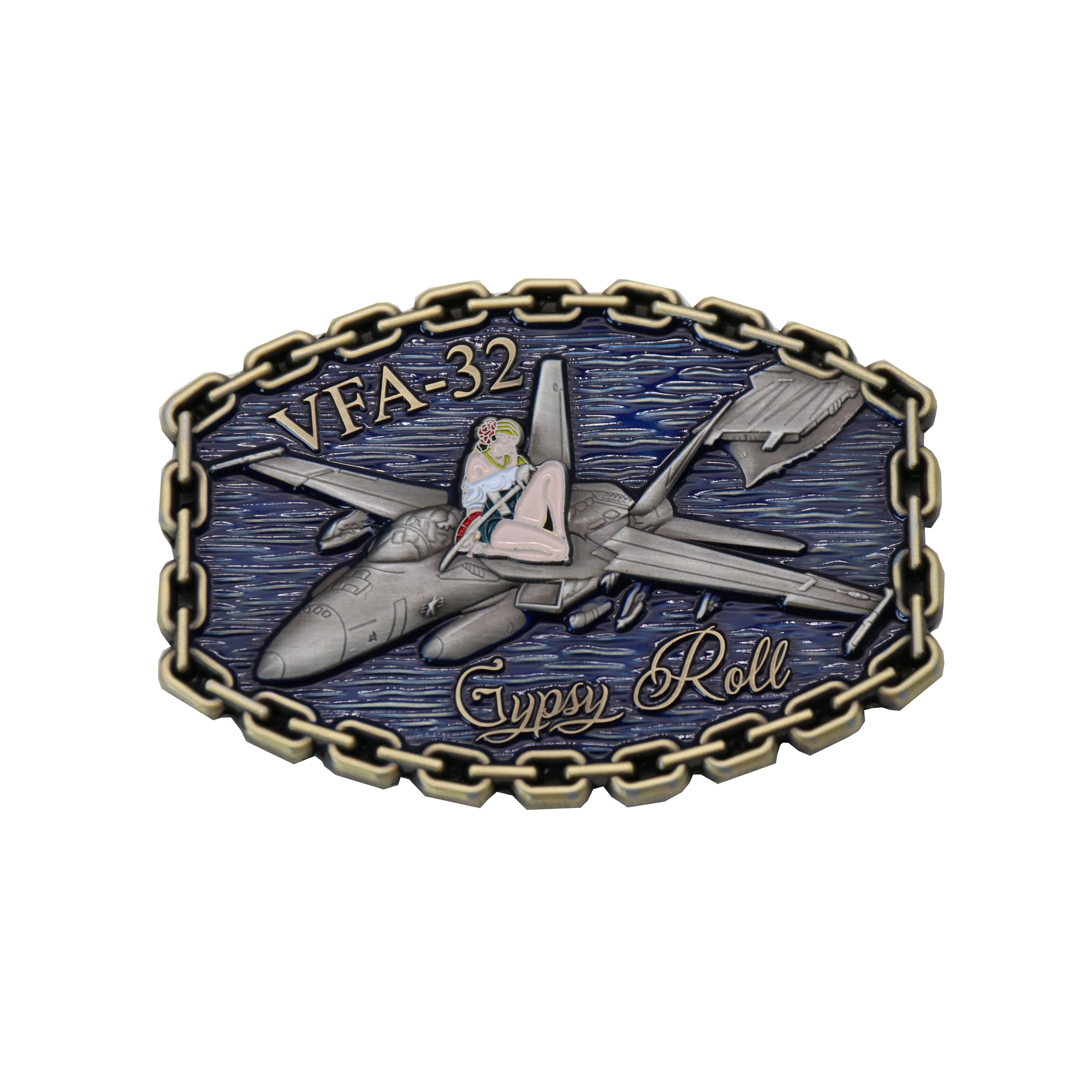 Antique gold airplane cool challenge coins Custom for Chief