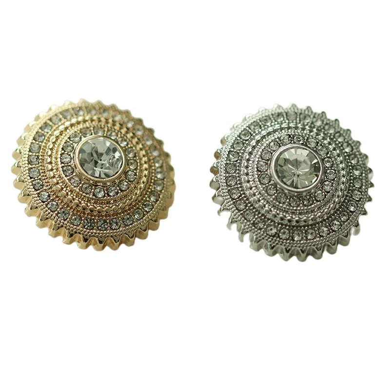 Famous swarovski crystal stone pearl button tack shank chank hollow hand-stitched hole sewing metal jewelry for shirts coats