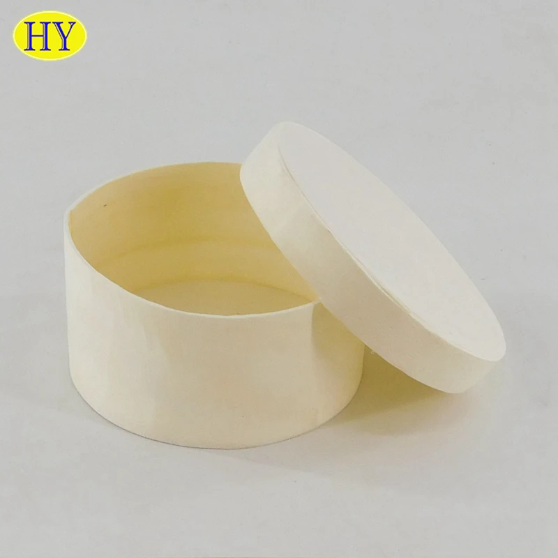 
Customized Cheap Round Wooden Balsa Cheese Gift Box Candy Fruit Lunch Bento Box Wooden Packaging Box 