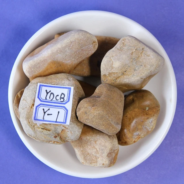 Yellow landscaping stone pebbles 2024  hot sale