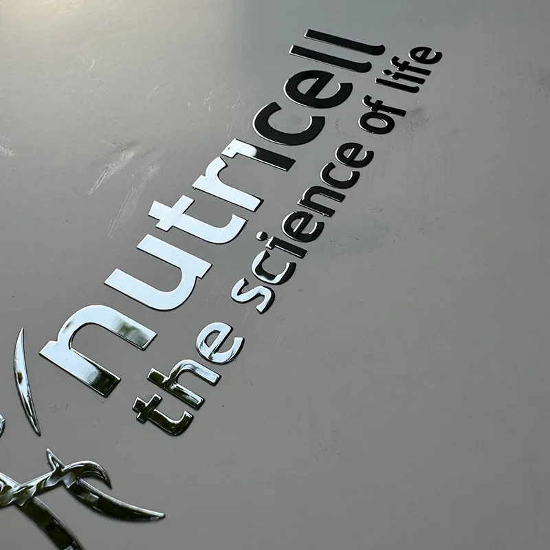 Custom Transfer 3D Sticker Shiny Gold Silver Transfer Sticker Brand Company Logo Wedding Personalized Transfer Stickers