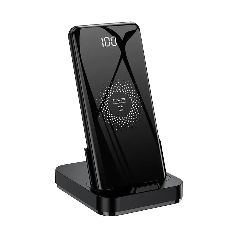 Innovation 2 in 1 Power Bank Charger 10000mAh Portable Best Quality Wireless Fast Charger With Charging Station For Smart Phone