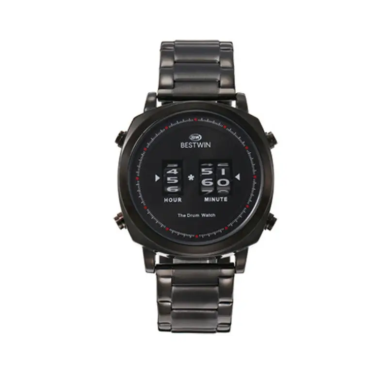 BESTWIN 953  New Brand Luxury Fashion Roller Movement business Waterproof Quartz Watches Digital  men watch