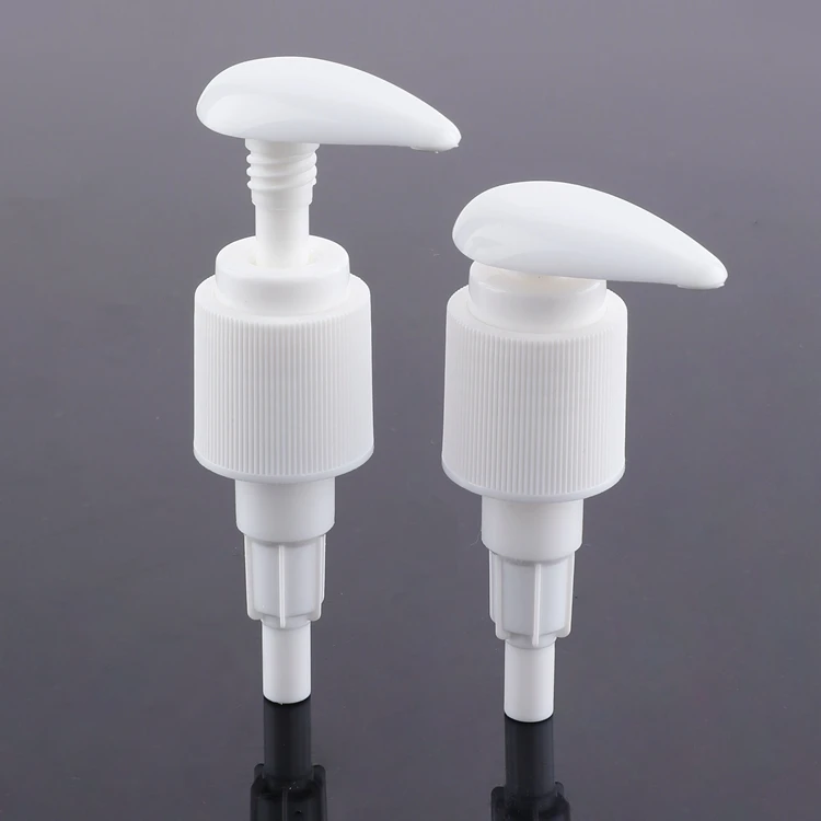 Ningbo Yuyao manufacturer 24mm 28mm plastic liquid pump soap dispenser UV coating white lotion pump,face lotion pump