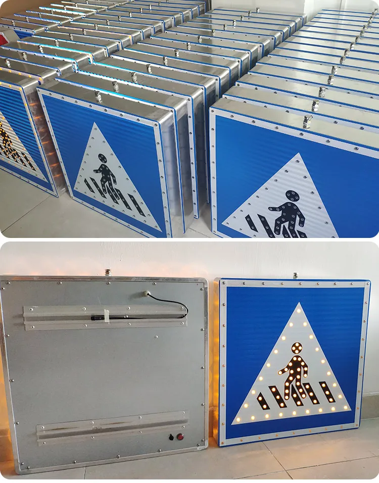 solar Powered LED Pedestrian Crossing traffic road sign solar traffic sign street and traffic signs