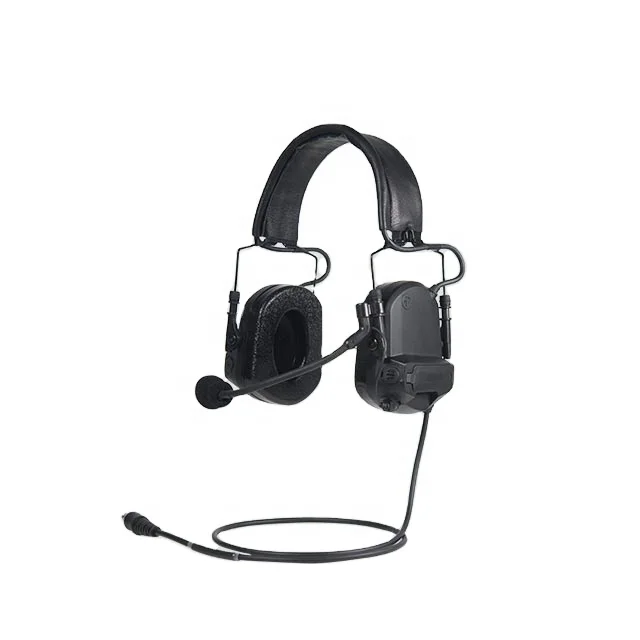 Situational Awareness Tactical Headphone Noise Cancelling SNR28dB Headset for Two Way Radios