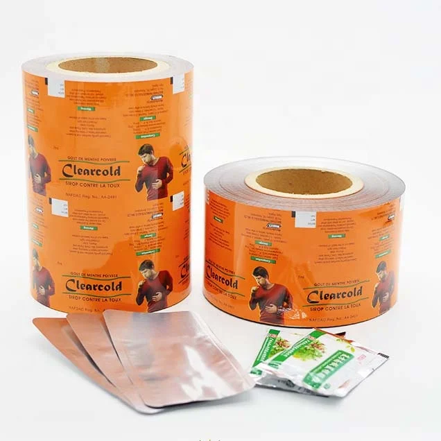 40-60 micron printed laminated plastic snack potato chips sachets packaging composite film aluminum foil rolls