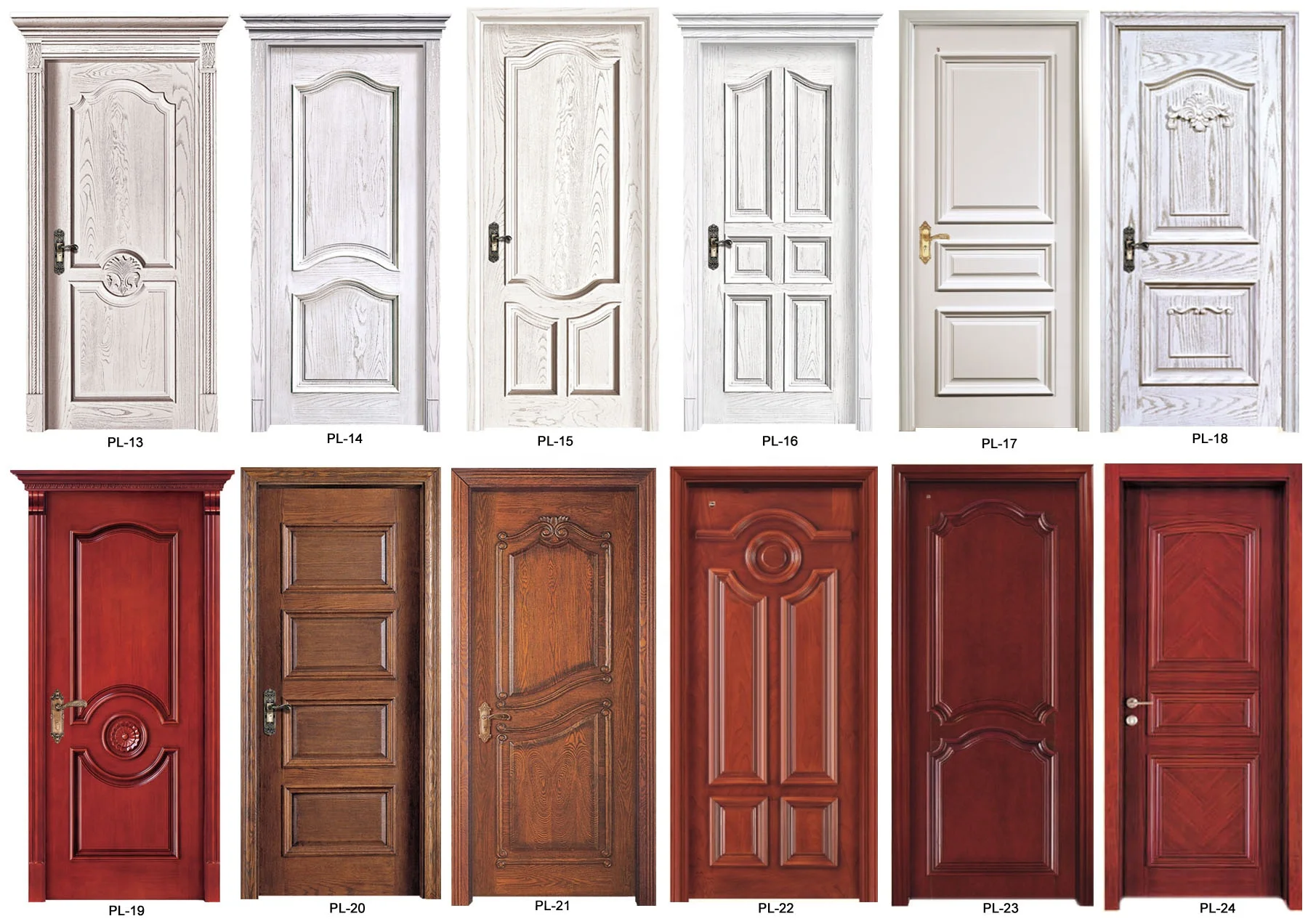 Factory sale high quality interior solid teak wood door for room