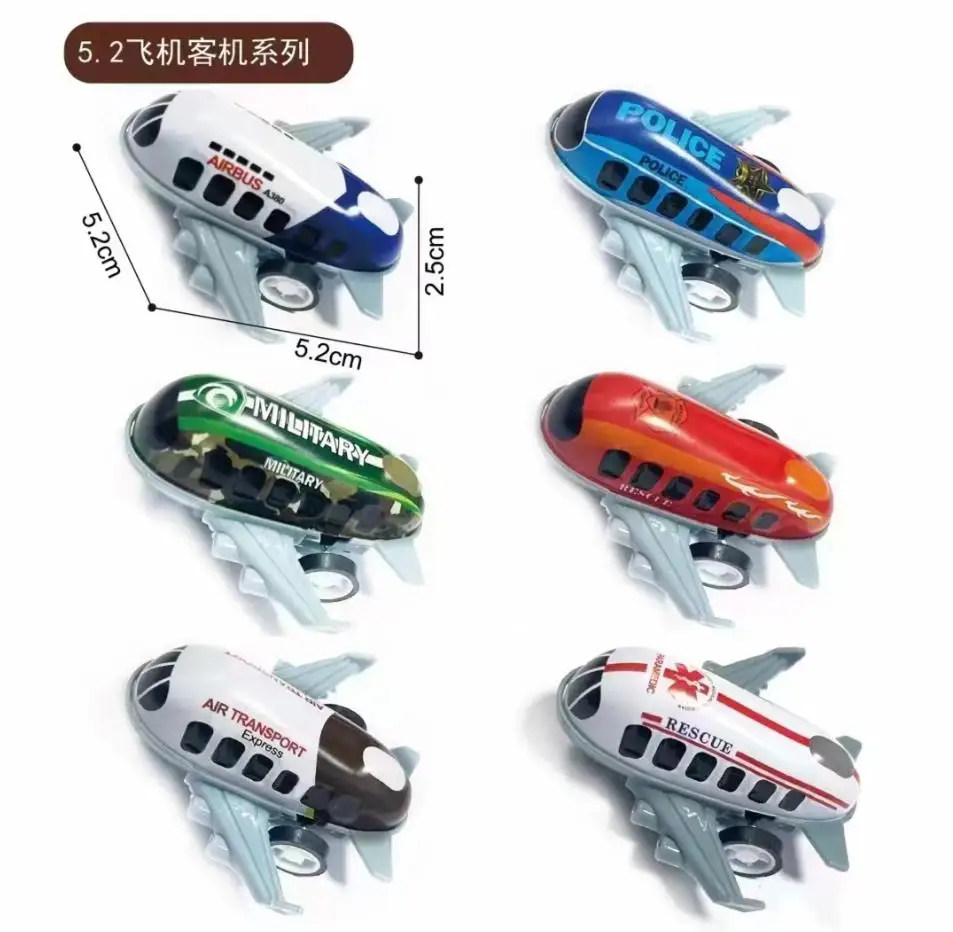 Factory 2024 new toys 5.2 cm die cast Vehicle Model metal Alloy pull back Mini plane
