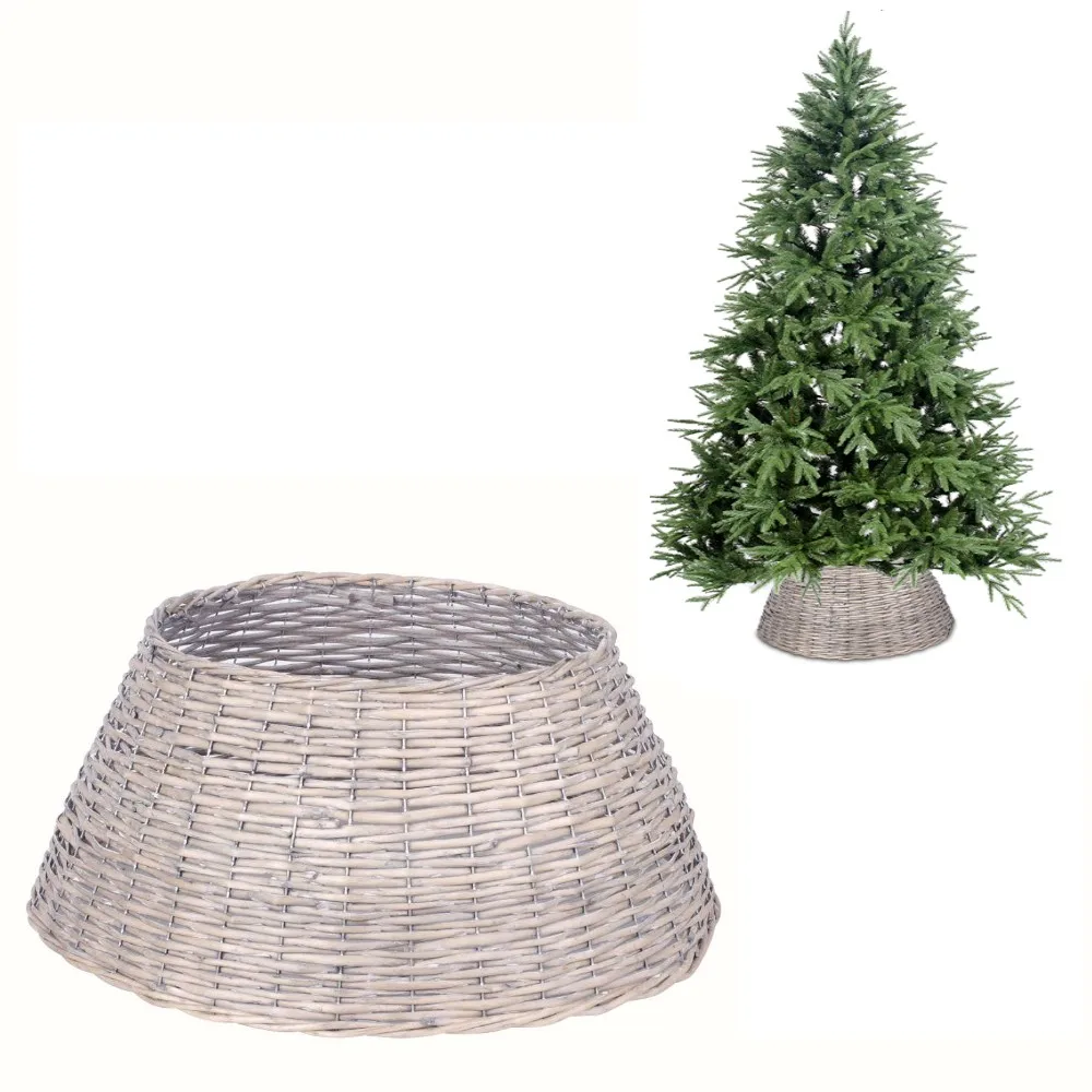 Натуральный экологически чистый чехол-подставка из ивы для базовой юбки рождественской елки