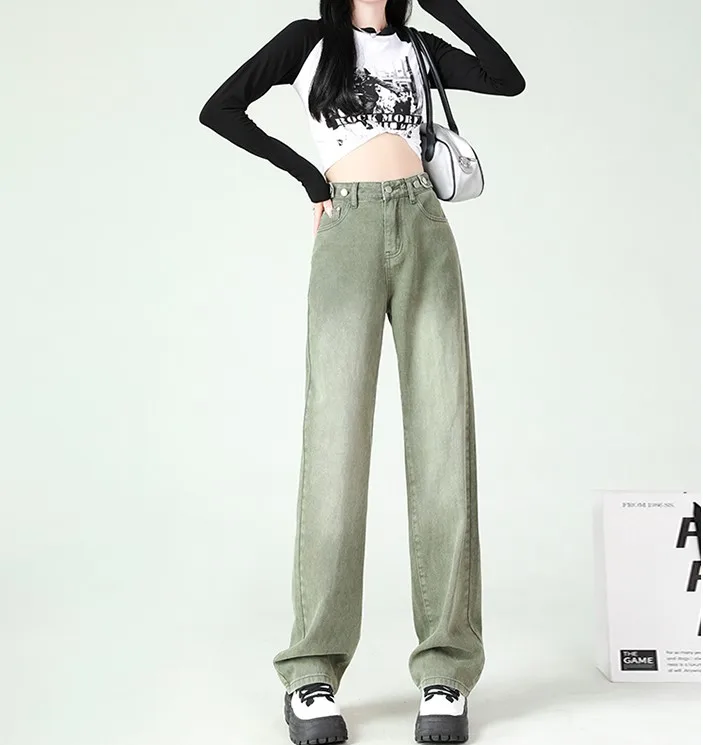 Slim Fit Clothing Custom Denim Jeans For Women Straight Loose Women Jeans 2023 Wide Leg Women Denim Jeans Wholesale