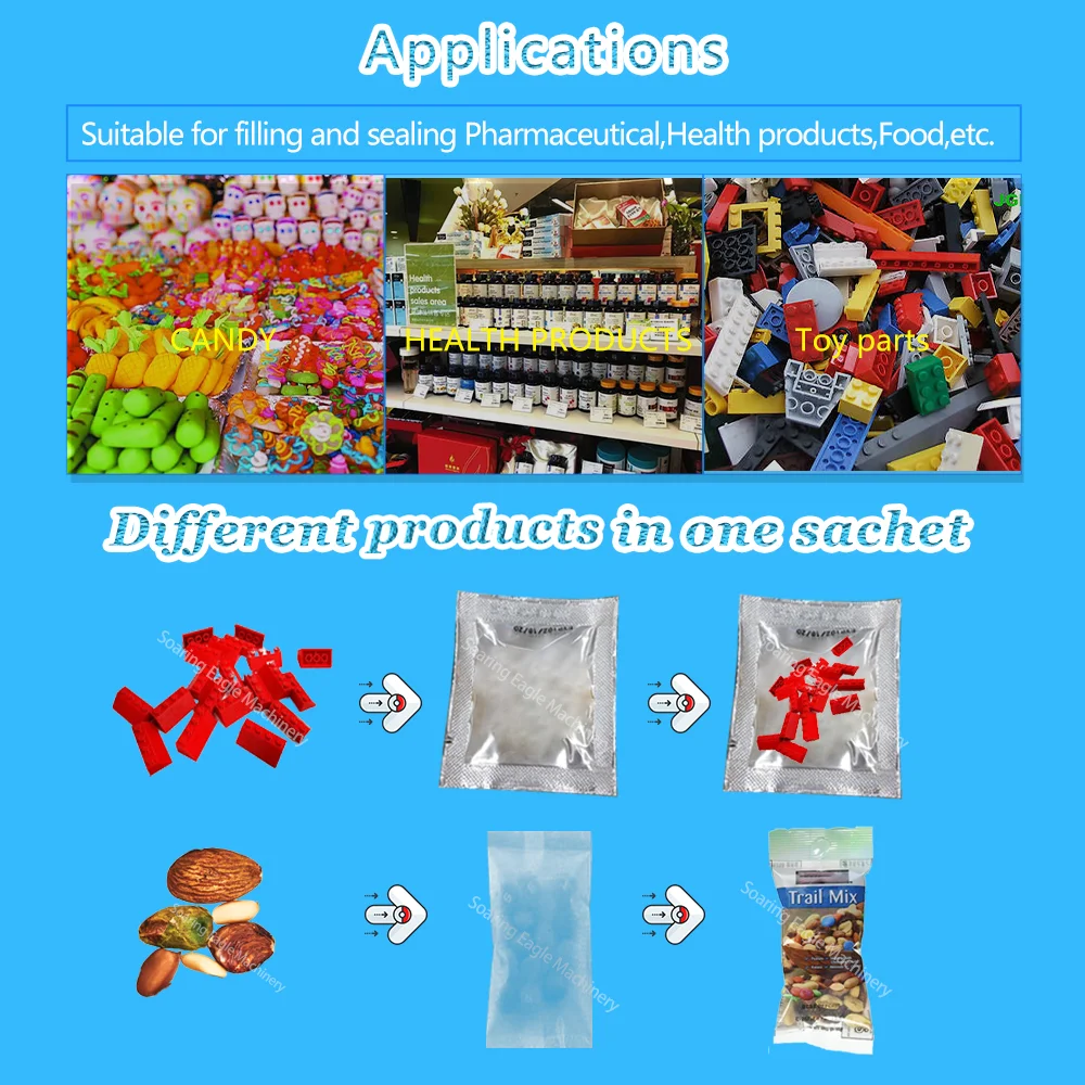 Automatic plastic bag sachet bolt nut hardware screw counting packing machine