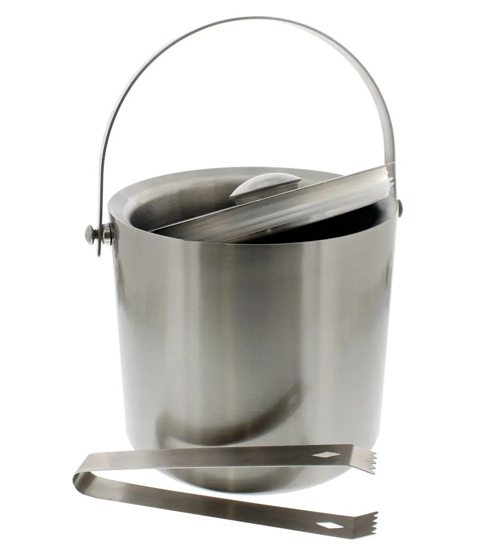 Double-Wall Stainless Steel Insulated Ice Bucket With Lid