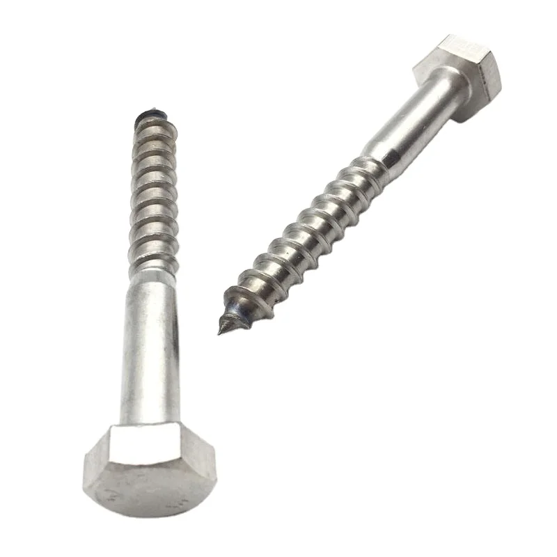 Good quality factory direct sale Stainless steel 304/316 Hex Head lag screw wood screw Lag bolt